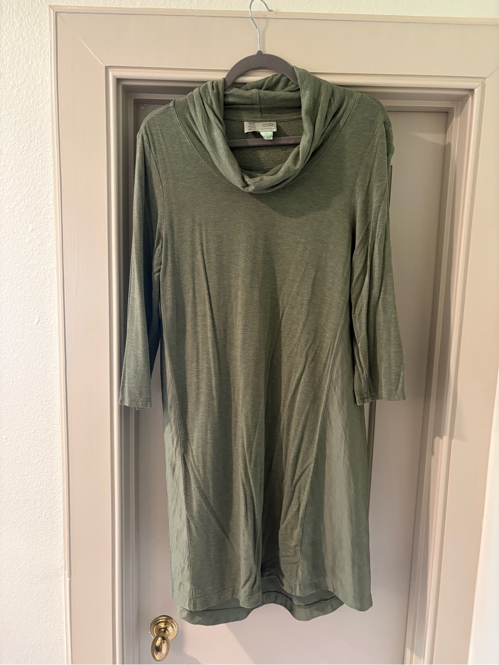 Anthropologie Olive Green Cowl Neck Women’s Dress size M